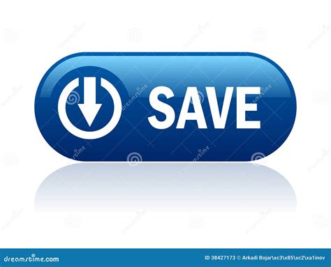 save vector button stock vector illustration  blue