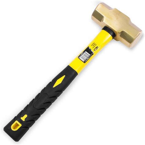 lbs forged steel solid brass sledge hammer  sparking fiberglass soft handle  ebay