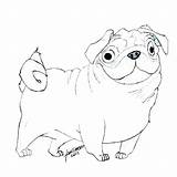 Pug Coloring Pages Printable Getcolorings sketch template