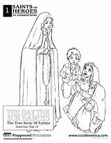 Fatima Lady Coloring Pages Catholic Books Lourdes Printable Mary America Getcolorings Color Colouring Activities Crafts Apparition Visit Kids Ccc Followers sketch template