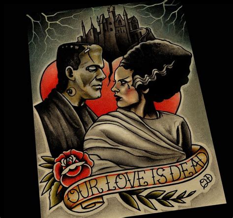 frankenstein flash art tattoos ♥ pinterest passion brides and photos