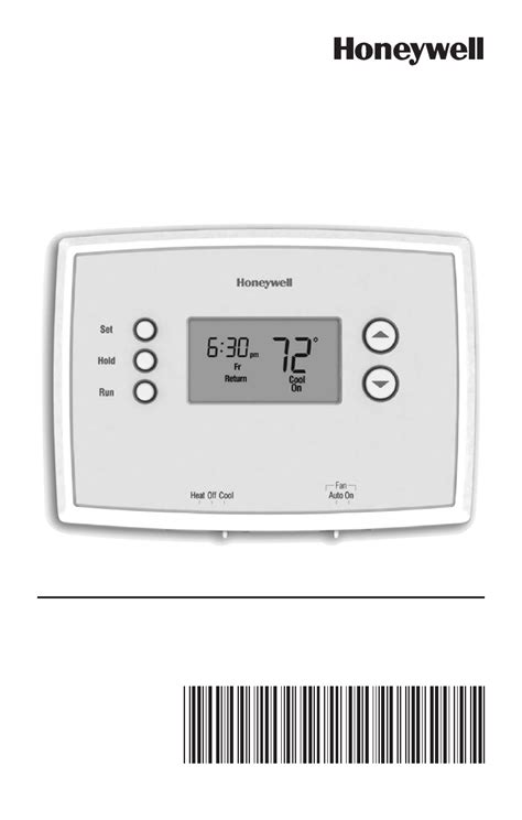 honeywell rthb quick installation guide     pages