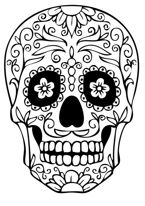 girly skull coloring pages  getdrawings