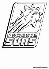 Suns Coloring Phoenix Pages Nba Logo Print Browser Window sketch template