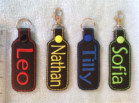 bag charms personalised embroidered gifts perfect  making memories