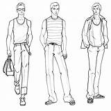 Croqui Poses Masculino Menswear Dessiner Modelo Masculina sketch template