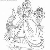 Princess Coloring Pages Disney Pretty Pdf Kids Drawing Printable Colouring Princesses Adults Barbie Book Dresses Getcolorings Characters Color Baby Realistic sketch template