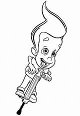 Jimmy Neutron Coloring Pages Children Kids Print Color Posted Fun sketch template