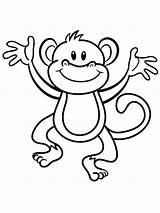 Monkey Happy Colouring Coloring Pages Aapje Coloringpage Ca Kleurplaten Colour Check Category sketch template