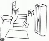 Coloring Furniture sketch template