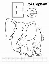 Elephant Coloring Letter Practice Pages Handwriting Preschool Alphabet Print Printable Kids Color Bestcoloringpages Colouring Worksheets Sheets Cartoon Library Clipart Getcolorings sketch template