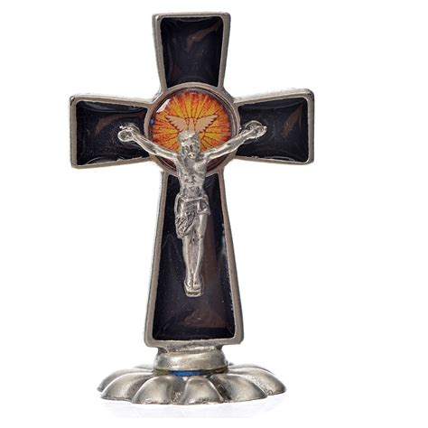 holy spirit cross  zamak  black enamel xcm  sales