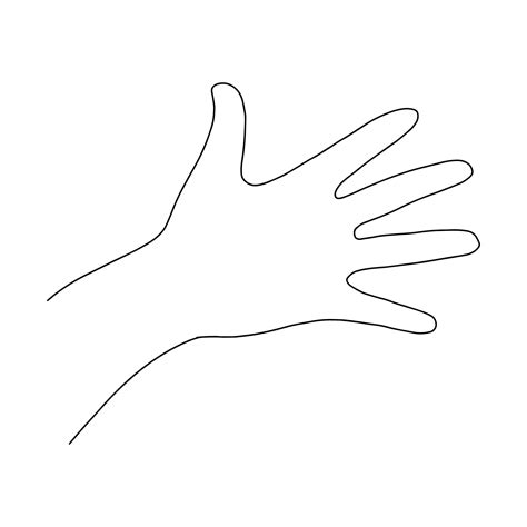 palm  open fingersspread fingershandoutline drawing  hand
