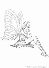 Coloring Mariposa Barbie Pages Kids sketch template