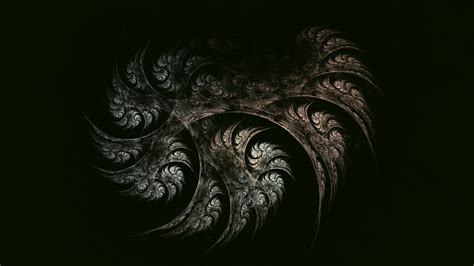 digital art abstract simple background fractal black