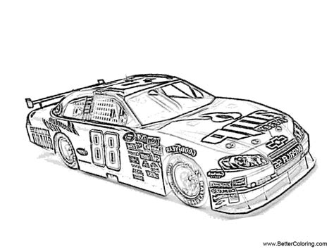nascar printable coloring pages