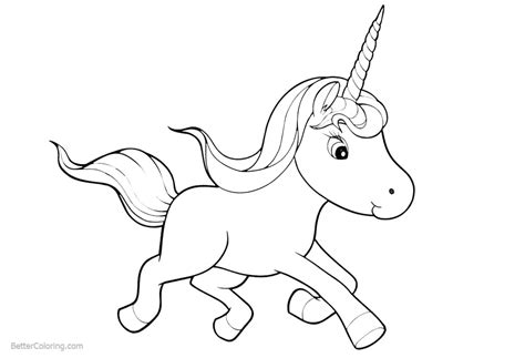 chibi cartoon unicorn coloring pages  printable coloring pages