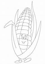 Corn Coloring Cob Pages Ear Dots Vegetables Sheet Color Print Get Join Thanksgiving Library Kids Comments sketch template