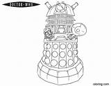 Dalek Coloring Pages Doctor Who Printable Kids Adults sketch template