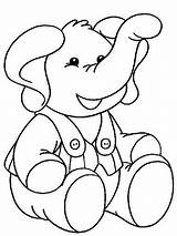 Inkleur Prente Vir Kinders Elephant Olifant sketch template