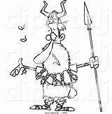 Spear Viking Coloring Cartoon Outline Clipart Vector Singing Holding 1024 68kb Ron Leishman sketch template