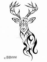 Tribal Tattoo Deer Designs Drawing Tattoos Clipart Head Drawings Clip Hunting Deviantart Stencil Easy Doe Clipartix Nice Stag Animal Skull sketch template