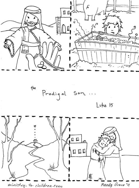 prodigal son coloring page printable  ministry  children