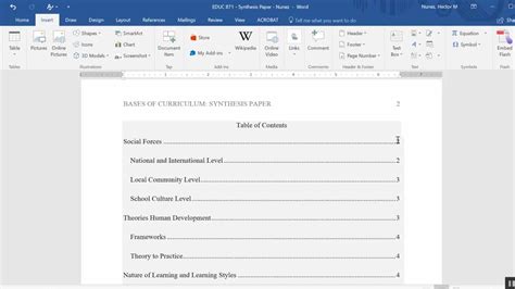 create  table  contents  word   edition printable