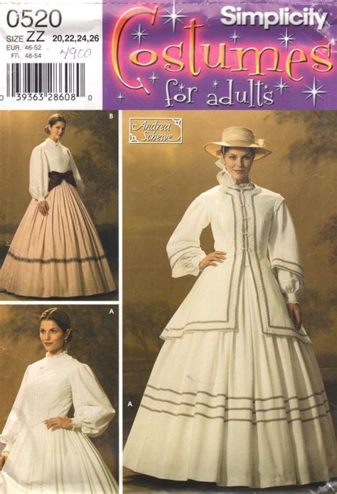 simplicity   womens civil war costume pattern dress etsy