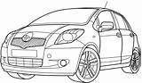 Yaris Cars Hilux Carro Carros トヨタ Mandala Uložené sketch template