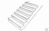 Draw Stairs Step Kids Staircase Stair Ladder Technique Shading Final Use Lines Bottom sketch template