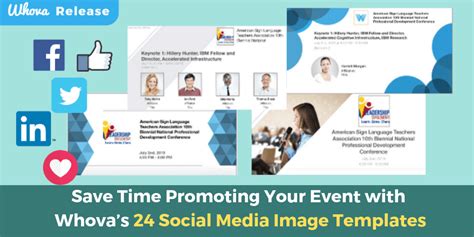 save time promoting  event  whovas  social media image