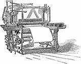 Loom Telar 1785 Cartwright Edmund Shuttle Cotton Tejer sketch template