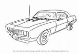 Draw Camaro Drawing Chevy 1969 69 Step Drawings Cars sketch template