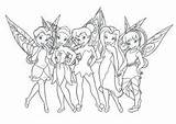 Coloring Hollow Pixie Pages Tinkerbell Fairies Color sketch template