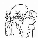 Hellokids Skipping Jumping Rope Girls sketch template
