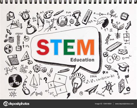 doodle  stem education background stem science technology