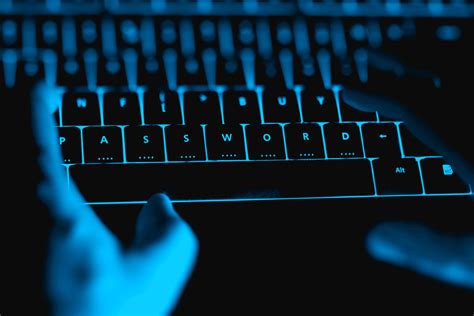hacker typing   illuminated keyboard  night career management