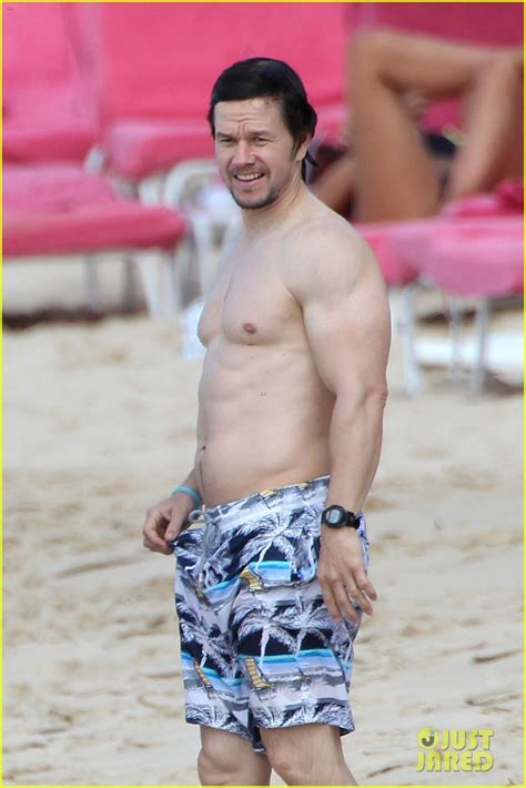 mark wahlberg shows off ripped shirtless body in barbados