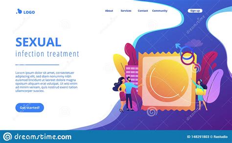 sexually transmitted diseases concept landing page stock vector