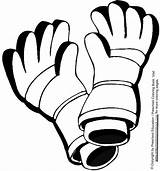 Gloves Color Coloring Winter sketch template