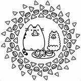 Pusheen Coloring Pages Cats Cat Eating Nacho Sheets Cute Printable Kids Nachos Book Print Snacks Cartoon Summer Coloringbay Bestcoloringpagesforkids Read sketch template