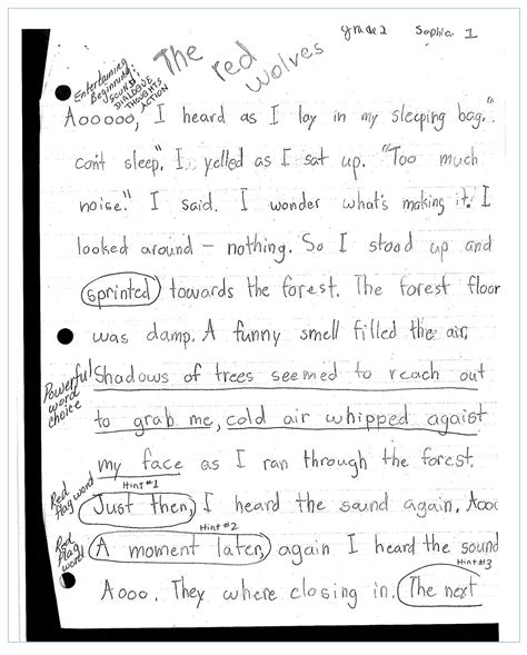 middle school writing samples list   sample paragraphs  middle school students