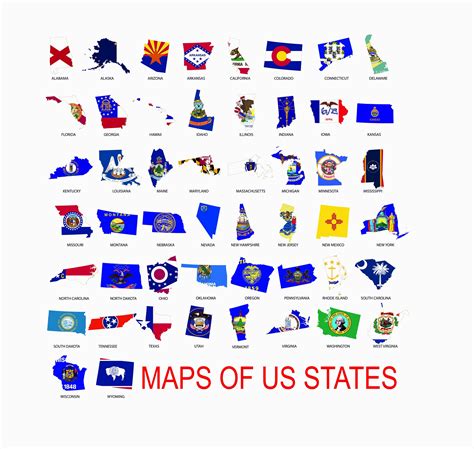 usa map svg  states map vector state flags united states map etsy