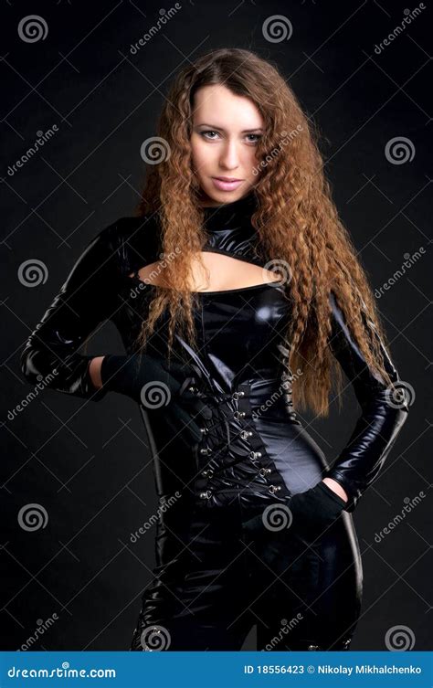Woman In Skintight Latex Stock Image Image Of Sexual 18556423