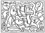 Coloring Graffiti Pages Printable Comments Book sketch template