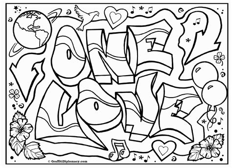 love  graffiti coloring pages coloring home