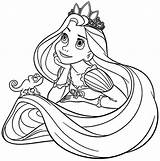 Coloring Rapunzel Pages Tangled Princess Print Cute Drawing Printable Face Pdf Disney Baby Color Kids Cinderella Online Getcolorings Getdrawings Dotted sketch template