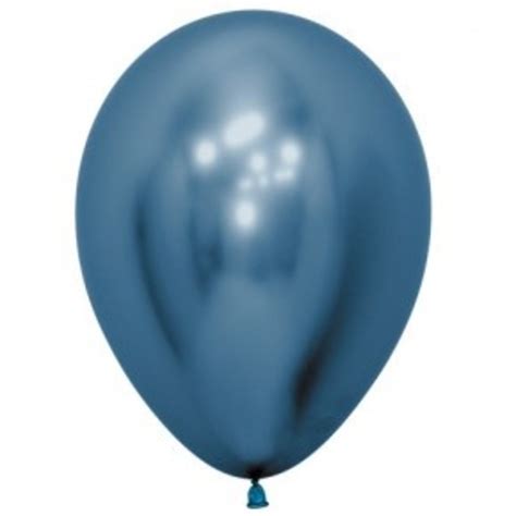 chrome ballonnen cm blauw st  wedding party shop