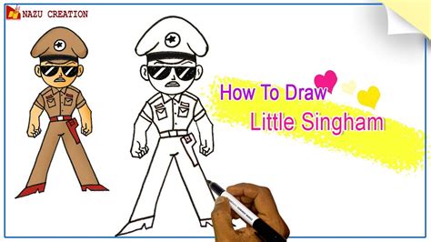 draw  singham  singham drawing  easy step